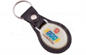 Chaveiro em couro e metal