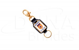 Chaveiro em couro e metal